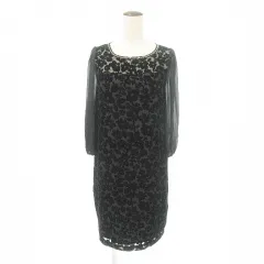 ブージュルード Bou Jeloud 美品 オケージョン ドレス ワンピース 38 Mサイズ 黒 ブラック ■GY61