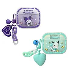 【新品】 LYLIDIA クロミ AirPods 2 / 1 (第1世代 第2世代) 対応 ケース TPU ケース クロミ エアーポッズ 2 ケース AirPods 第二世代 用 ペンダント付き 保護ケース 落下防止 キズ防止 防塵 防水 AirPods  0