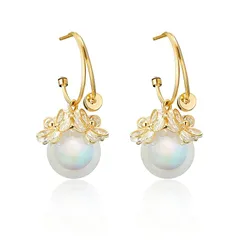 【新品】 IDOKAWA パール ピアス レディース 人気 11-12mm 真円 真珠 6月誕生石 フープピアス 揺れる 大ぶり 金属アレルギー対応 シルバー925 結婚式 お呼ばれ 母の日 入卒式 披露宴 ギフトボックス付き 0