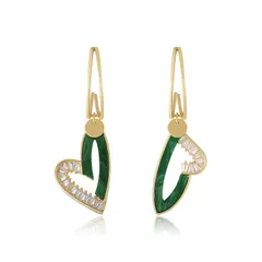 【新品】 [Sisslia]ピアス レディース 緑 フープピアス シルバーピアス リング ピアス 金属アレルギー対応 パールピアス ピアス 揺れるピアス 1