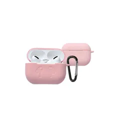 【新品】 Iniayoh For Airpods 3 ケース Airpods 3 専用 ケース にはカラビナが装備されており紛失防止、傷つきにくい 柔らかなシリカゲル、耐衝撃 超薄型 防水防塵 落下防止（ピンク）