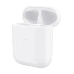 【新品】 Air Pods第1世代および第2世代用ワイヤレス充電ケースのみ、AirPods1/2世代交換用充電ケースと互換性のある充電、Blue-toothペアリング＆同期ボタンをサポート、イヤホンは含まれていません 0