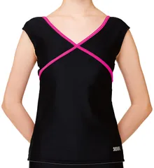 ササキ SASAKI 新体操 ショートフレンチトップ レディース トップス フレンチスリーブ 伸縮性 練習 トレーニング 演技 クラブ 部活 合宿 大会 発表会 フィットネス ガールズ  7056 PSP パッションピンク