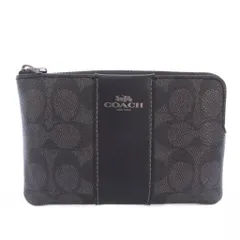 コーチ COACH ポーチ ケース シグネチャー 黒 CW854 /TK