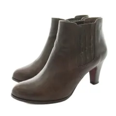 カリーノ carino ショートブーツ サイドゴアブーツ レザー 23.5cm 茶 ブラウン /KU