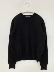 RALPH LAUREN SPORT ラルフローレンスポーツ ニット/セーター L ブラック ウール・ニット 無地 ワンポイント ミドル丈 長袖 クルーネック(丸首)