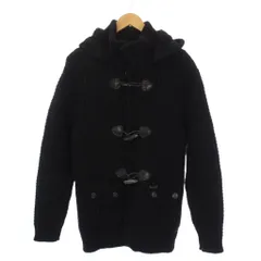 バーク Bark ニットダッフルコート ミドル丈 ウール ナイロン M 黒 /BM ■MA