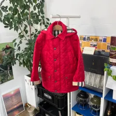 バーバリー キッズ フーディー キルティング アウター 8y