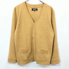 【中古】[印象BC] BEAMS ビームス ウールライクカットソー / ボタンカーディガン レディース M くすみヘザーマスタードイエロー系 ポリ×レーヨン 無地 Vネック 長袖のサムネイル