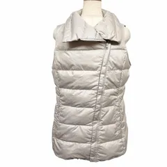 【中古】[印象AB] GAP ギャップ ダウンベスト / ジャケット レディース L ライトベージュ ポリ100%(ダウン80%+フェザー20%) フルジップ 無地 ジップポケットのサムネイル