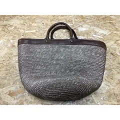 【中古】[印象BC] MELROSE メルローズ レディース ハンドバッグ 麦わら かばん カバン ブラウン系 茶系のサムネイル
