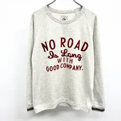 【中古】[印象B] THE SHOP TK MIXPICE ザ・ショップ ティーケー ミクスパイス スウェットシャツ メンズ M ヘザーグレー(アイボリーMIX) ポリ×綿 ラグランスリーブ Vガゼット 若干薄手 裏毛 英字 フロッキープリント 長袖のサムネイル
