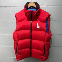 ポロ ラルフローレン ビックポニー レッド ダウン ベスト