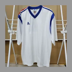 アディダス（adidas）ヴィンテージ ユニフォーム / ゲームシャツ トリコロール XO【90-00s デッドストック】