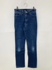 SOMETHING サムシング デニムパンツ 30 X 34 ブルー フルレングス 無地 ワンポイント スキニー・タイト ストレート レギュラー ヴィンテージ