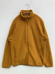 UNIQLO ユニクロ ブルゾン M イエロー ボア 無地 ワンポイント ミドル丈 フードなし ジップアップ