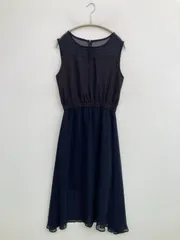 ROYAL PARTY ロイヤルパーティー ワンピース F ブラック 無地 袖なし ひざ丈 フレア