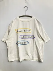 AS KNOW AS PINKY アズノゥアズピンキー Tシャツ/カットソー * ホワイト 前面プリント ショート丈 半袖 クルーネック(丸首)