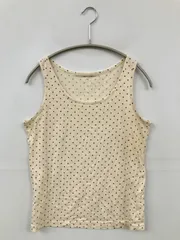OLIVE des OLIVE オリーブデオリーブ タンクトップ アイボリー ドット柄 カップなし