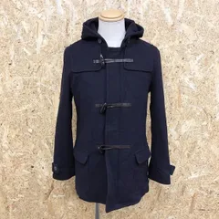 【中古】[印象BC] COMME CA COMMUNE コムサコミューン メンズ M ネイビー 毛×ナイロン ダッフルコート 身頃に中綿入り 袖裏地あり 無地 ダブルジップ 長袖のサムネイル