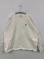 U.S. POLO ASSN. ユーエスポロアッスン Tシャツ/カットソー F ホワイト 無地 ワンポイント ブランドロゴ クルーネック(丸首) 長袖
