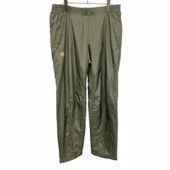 【中古】[印象AB] DESCENTE デサント パンツ メンズ XO 3L グリーン 緑×ゴールド ポリ100% ファスナーなど無し 後ろポケット無し フロント側の裏地は起毛がない裏地 テーパード 後ろが微起毛裏地 ロゴプリント 裾調節ゴムのサムネイル