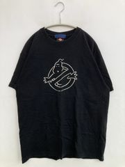 BEAMS TT셔츠/컷소우 L 블랙 전면 프린트 브랜드 로고 미들 길이 반소매 크루넥(원목)