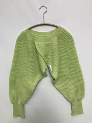 SPINNS スピンズ カーディガン/ボレロ F ライトグリーン 無地 ショート丈 長袖のサムネイル