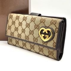 反骨のハート】 GUCCI ラブリーハート 長財布 GGキャンバス インター 