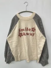 ニット/セーター M アイボリー ウール・ニット ナイロン 前面プリント ブランドロゴ ミドル丈 長袖 クルーネック(丸首)