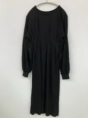 Frame ワンピース F ブラック コットン 無地 長袖 ロング・マキシ丈 フレア