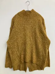 DRESKIP ドレスキップ ニット/セーター L ブラウン ニット 無地 ミドル丈 長袖 タートルネック/ハイネック