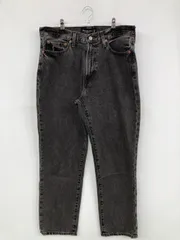 Abercrombie & Fitch アバクロンビーアンドフィッチ デニムパンツ 32W/30L ブラック フルレングス 無地 ワンポイント ワイド・ルーズ ストレート レギュラー ヴィンテージ