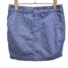 【中古】[印象A] JOURNAL STANDARD ジャーナルスタンダード ミニスカート レディース 36 ネイビー 紺 綿×ポリ 裏地無し フロントファスナー デニム ヒョウ柄 レオパード レパードのサムネイル