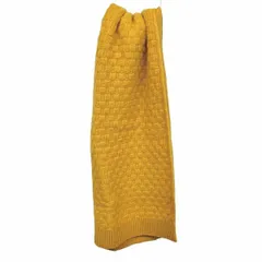 【中古】[印象A] ユニクロユー UNIQLO U マフラー ジャカードのチェッカー柄 毛100% ウール100% 9 イエロー レディースのサムネイル