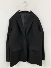 UNIQLO ユニクロ テーラードジャケット L ブラック 無地 ミドル丈 フードなし シングル