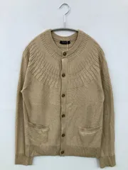 COMME CA ISM コムサイズム カーディガン/ボレロ M ベージュ コットン 無地 ミドル丈 長袖