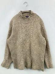 CELIO ニット/セーター M ベージュ ウール・ニット 無地 ミドル丈 長袖 タートルネック/ハイネック