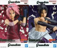 【中古】フィギュア 全2種セット 「NARUTO-ナルト- 疾風伝」 Grandista-HARUNO SAKURA ＆ UCHIHA SASUKE-