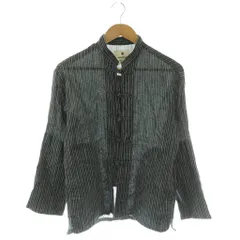 スノーピーク snow peak C/R Light Stripe China Jacket ストライプジャケット S グリーンブルー 白 JK-20SU120 /CXのサムネイル
