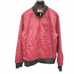 【中古】[印象AB] le coq sportif ルコックスポルティフ ブルゾン / ジャケット レディース L ピンク ピンク×グレー系 ポリ100% 若干薄手 中綿入り ハイネック 鶏刺繍 長袖のサムネイル