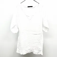 古着 ザラ ベーシック ZARA BASIC シャツチュニック 5分袖 薄手 Vネック 裏地付き 無地 ドルマンスリーブ 麻100%(裏地：綿100%) S 白 レディース