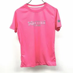 【中古】[印象AB] Marmot マーモット Tシャツ レディース M ピンク ポリ100% アウトドア ロゴプリント ロゴ刺繍 英字 丸首 クルーネック 半袖のサムネイル