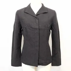 【中古】[印象B] COMME CA DU MODE コムサデモード オープンカラーシャツジャケット レディース 9 (M) ダークブラウン系 綿100% 薄手 長袖 ボタン留め 無地のサムネイル