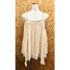 【新品/訳アリ】[印象NB] 【訳アリ】 rienda リエンダ レディース S ペールオレンジ系 ポリ100% 薄手 プルオーバーシフォンシャツチュニック 裏地付き ノースリーブのサムネイル