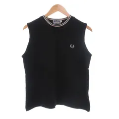 フレッドペリー FRED PERRY ベスト プルオーバー ロゴ 刺繍 ブラック