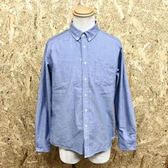 【中古】[印象BC] RAGEBLUE レイジブルー メンズ S ネイビー・ブルー系 ポリ×綿 オックスフォードシャツ 左手首に刺繍 ボタンダウン 胸ポケット 長袖のサムネイル