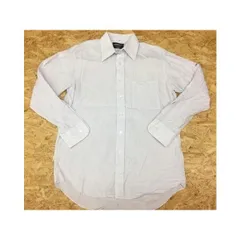 【中古】[印象BC] DURBAN ダーバン メンズ サイズ39-82 薄紫寄りのグレー ドレスシャツ 長袖 ストライプ柄 胸ポケット付き レギュラーカラー 39-82のサムネイル