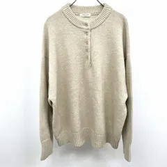 古着 フリークスストア FREAK'S STORE ニット セーター ヘンリーネック 無地 長袖 アクリル×ポリ×ナイロン F ベージュ系 レディース 女性