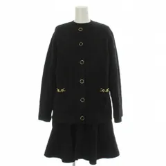 セルフォード CELFORD セットアップ ジャケット ニットワンピース F 黒 ブラック 総柄/GP